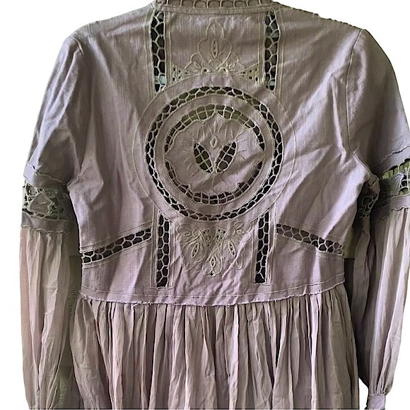 Free People In Dreamland Mini Dress in Wood Ash. Size XS. NWOT - Picture 11 of 12